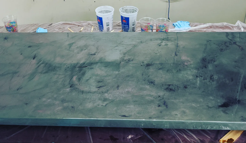Grey Epoxy Desktop Pour